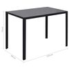 vidaXL 5 Piece Dining Table Set Black