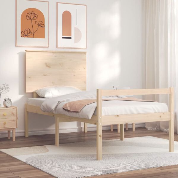 vidaXL Senior Bed without Mattress Small Single Solid Wood