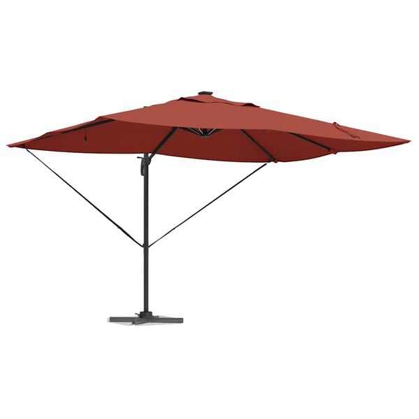 vidaXL Umbrella Terracotta 352 x 251 x 265 cm Polyester and Aluminium