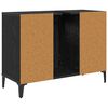 vidaXL Sink cabinet Black Oak 80 x 33 x 60 cm Engineered Wood and Iron