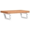 vidaXL Basin Shelf Wall Mounted Steel and Solid Wood Beech