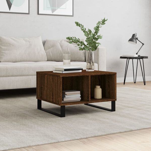 vidaXL Coffee Table Brown Oak 60x50x36.5 cm Engineered Wood