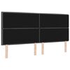 vidaXL Headboard with Headboard Dark Grey 200 cm Faux Leather