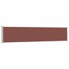 vidaXL Side Awning | Brown fabric and grey steel