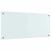 vidaXL Kitchen Backsplash White 90 x 40 cm Tempered Glass