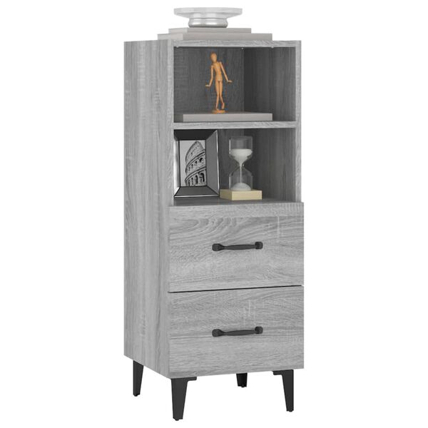 vidaXL Sideboard Grey Sonoma 34.5x34x90 cm Engineered Wood