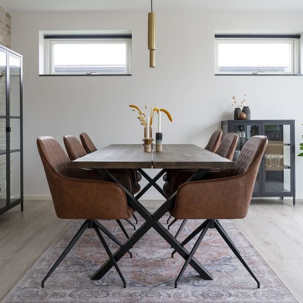 House Nordic Dining Chair with Swivel Ava Brown