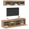 vidaXL TV Wall Units with LED 5 pcs Artisan Oak 80 x 30 x 40 cm