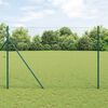 vidaXL Fence Post Green 25 x 1.6 m (25 mm mesh) Steel and PVC