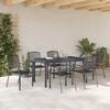 vidaXL Garden Dining Set 7 pcs Anthracite Powder-coated Steel