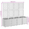 vidaXL Garden Planter with Trellis Blue Grey 160x40x140 cm PP