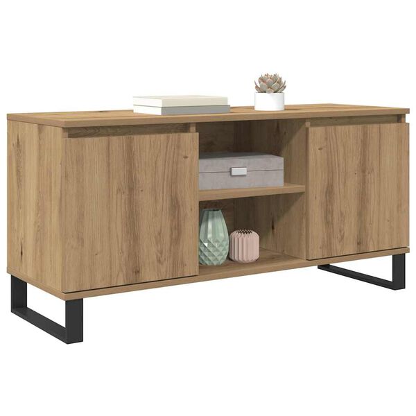 vidaXL TV Cabinet Artisan Oak 104 x 35 x 50 cm Engineered Wood