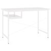 vidaXL Computer Desk White 105x55x72 cm MDF and Metal
