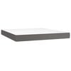 vidaXL Pocket Spring Bed Mattress Medium Grey 180x200x20 cm Faux Leather
