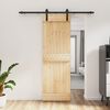 vidaXL Sliding Door with Hardware Set 70x210 cm Solid Wood Pine