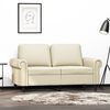 vidaXL 2-Seater Sofa Cream 120 cm Faux Leather