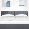 vidaXL Headboard with Headboard Dark Grey 144 cm Faux Leather