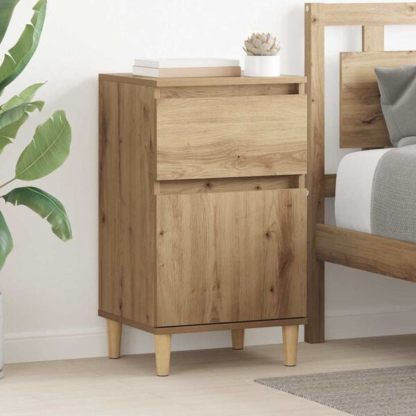 vidaXL Bedside Cabinet with Drawer 2 pcs Artisan Oak 40 x 35 x 70 cm