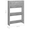 vidaXL Wall Shoe Cabinets 2 pcs Concrete Grey 60x18x90 cm Engineered Wood