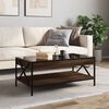 vidaXL Coffee Table with Infinity LED Brown Oak 90x50x38 cm