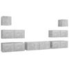 vidaXL TV Cabinet Set | Set of 7 | Concrete grey | Engineered wood | Medium