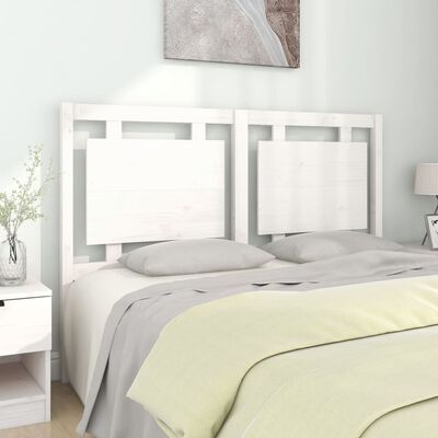 vidaXL Bed Headboard White 145.5x4x100 cm Solid Pine Wood