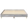 vidaXL Bed Frame No Mattress Grey Sonoma 150x200 cm King Size Engineered Wood