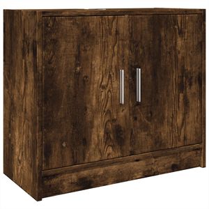 vidaXL Sink Cabinet Smoked Oak 63x29x55 cm Engineered Wood