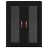 vidaXL Wall Cabinet Black Oak 69.5 x 34 x 90 cm Engineered Wood
