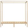 vidaXL Canopy Bed Frame without Mattress Solid Wood 100x200 cm