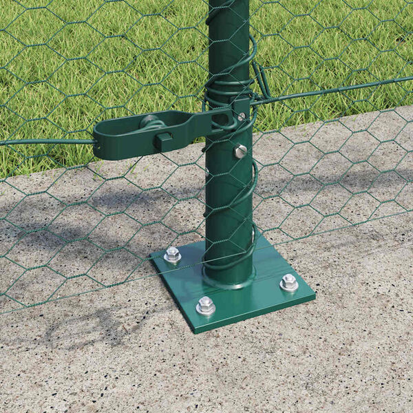 vidaXL Fence Post Green 50 x 0.8 m (25 mm mesh) Steel and PVC