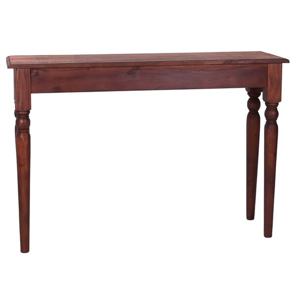 vidaXL Console Table Classical Brown 110x30x75 cm Solid Mahogany Wood
