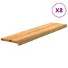 vidaXL Stair Treads 8 pcs Light Brown 110x25x2 cm Solid Wood Oak