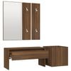 vidaXL Hallway Furniture Set Brown Oak Engineered Wood