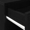 vidaXL Rolling Cabinet Black oak 45 x 38 x 54 cm Engineered Wood