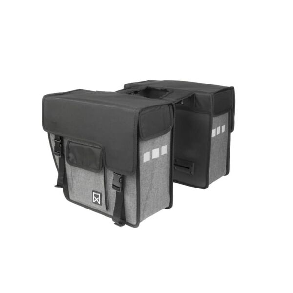 Willex Bicycle Panniers 33 L Slanting Black and Grey 10713