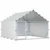 vidaXL Chicken Coop with Roof Silver 200 x 200 x 150 cm