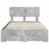 vidaXL Bed Frame Concrete Grey 120 x 200 cm Engineered Wood
