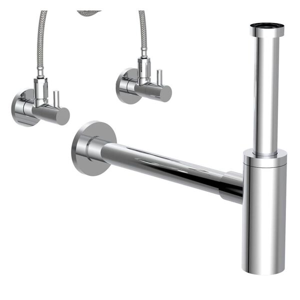 SCH&Uuml;TTE Designer Basin Bottle Siphon Chrome