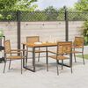 vidaXL Garden Dining Set 5 pcs Grey Solid Acacia Wood