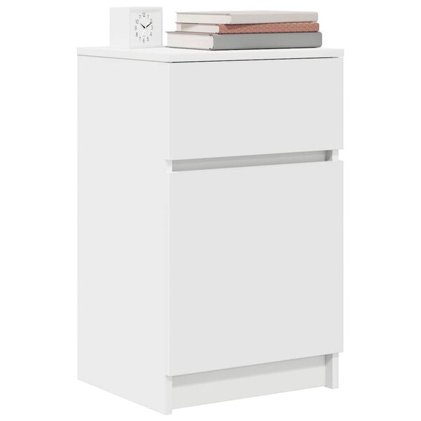 vidaXL Bedside Cabinets 2 pcs White 39x35x65 cm Engineered Wood