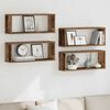 vidaXL Wall Cube Shelves 4 pcs Old Wood 60x15x23 cm Engineered Wood