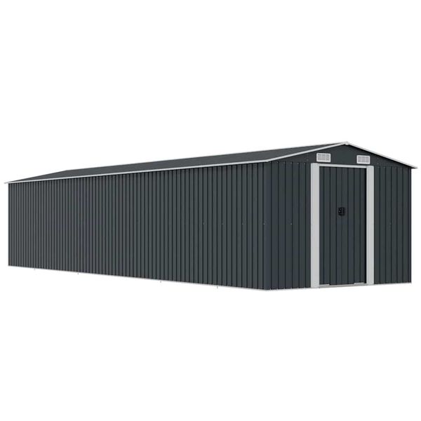 vidaXL Garden Shed Anthracite 257x779x181 cm Galvanised steel