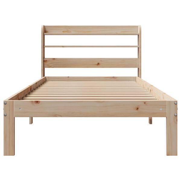 vidaXL Bed Frame with Headboard without Mattress 90x200 cm