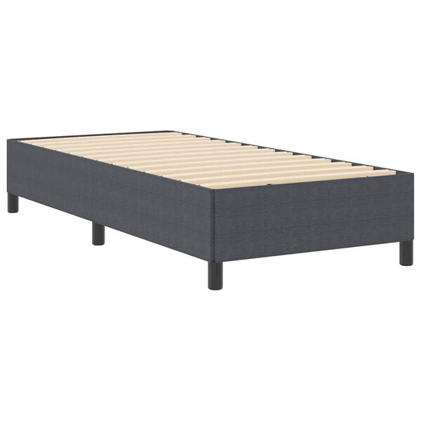 vidaXL Bed Frame Dark grey 90 x 190 cm Corduroy fabric