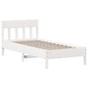 vidaXL Bed Frame without Mattress White 90x190 cm Single Solid Wood Pine