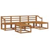 vidaXL Outdoor Sofa Set 6 pcs Natural Solid Acacia Wood
