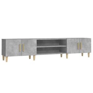 vidaXL TV Cabinet Concrete Grey 180x31.5x40 cm Engineered Wood