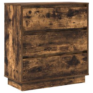 vidaXL Bedside Cabinet Smoked Oak 71 x 34.5 x 75 cm Engineered wood