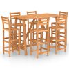 vidaXL 7 Piece Outdoor Bar Set Solid Acacia Wood